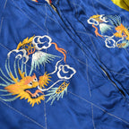 1950s JAPAN SOUVENIR JACKET (Sukajan) Beige with Speed ​​Zipper...