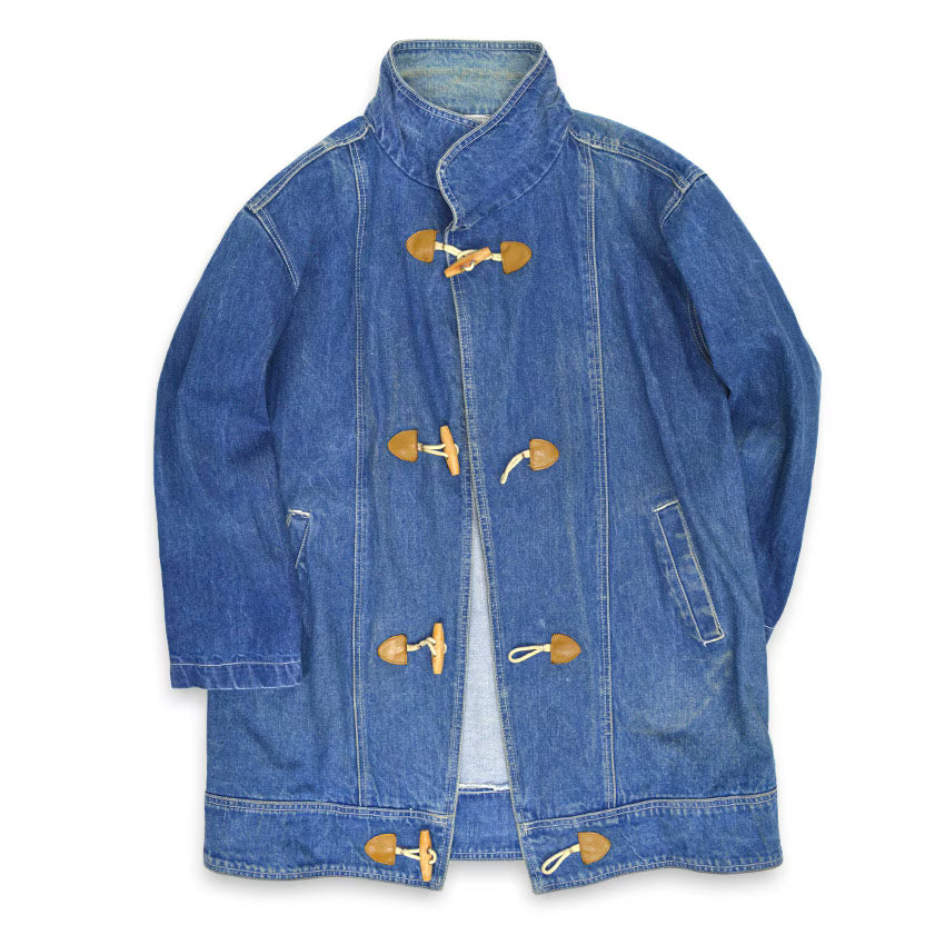 ~90's DENIM DUFFLE COAT...M