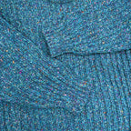 80s LAND'S END Irish-made marble-colored hand-knitted sweater...