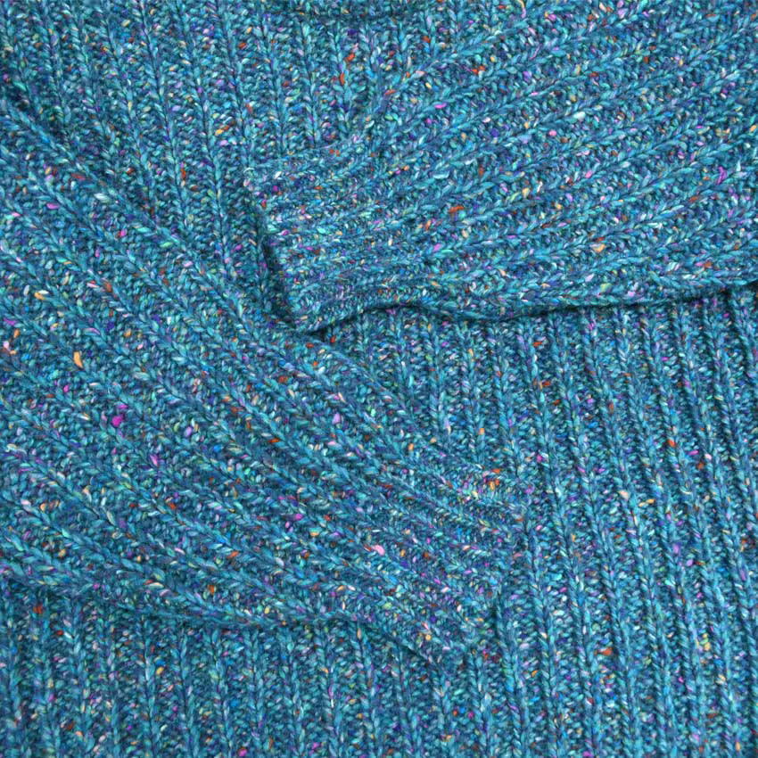 80s LAND'S END Irish-made marble-colored hand-knitted sweater...