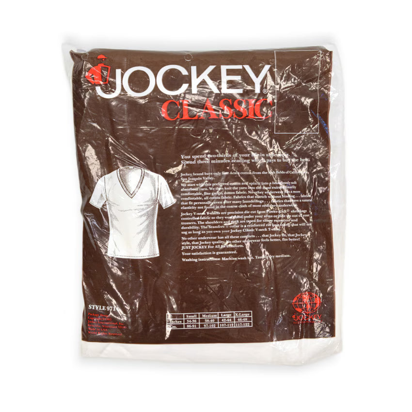 80's Deadstock JOCKEY 3PACK V NECK T-SHIRTS...L