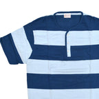 ~60's Deadstock TOWNCRAFT Penneys Border HENLEY NECK T-SHIRT...M
