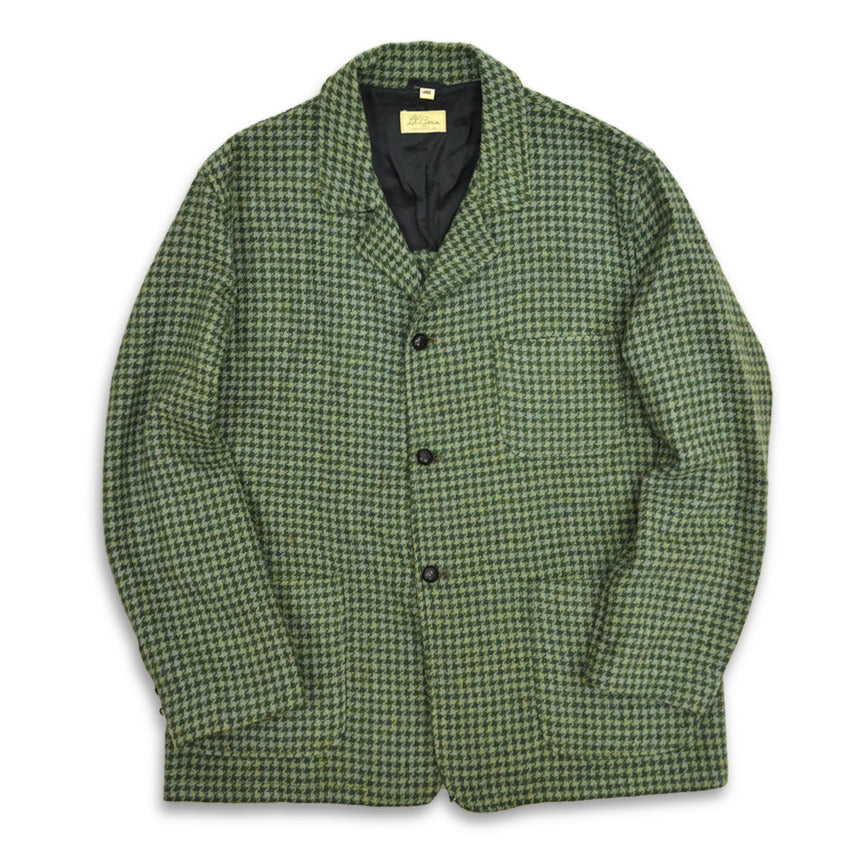 1950s- LL Bean Cursive Tag Houndstooth Unstructured Jacket... L