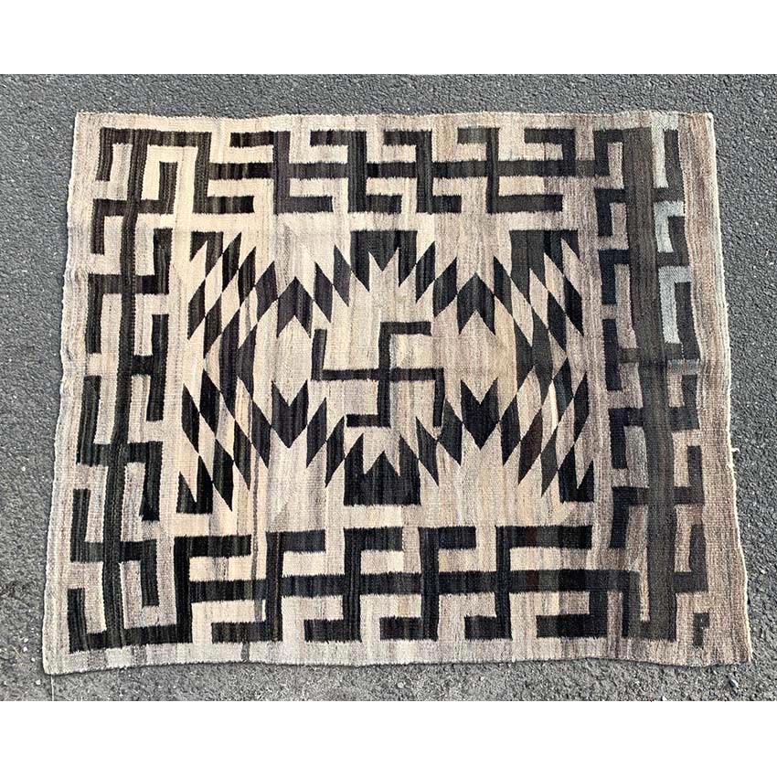 Circa 1920's Early Navajo Rug Whirling Logs Swastika 3 ...