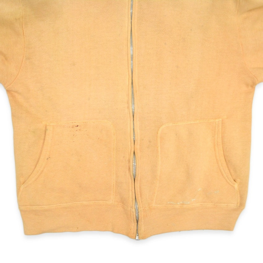 60's Faded Color Sweat Zip Up Hoodie with Separate Pockets...