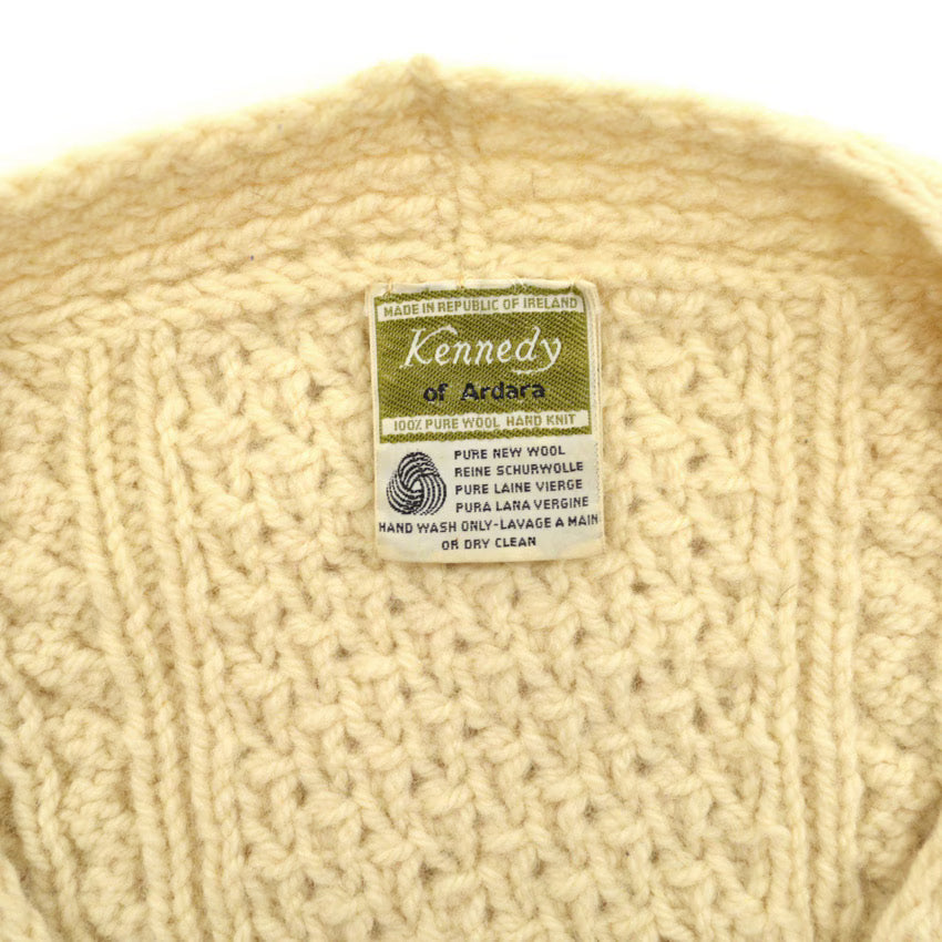 70s Kennedy of Ardara Aran knit cardigan, made in Ireland...