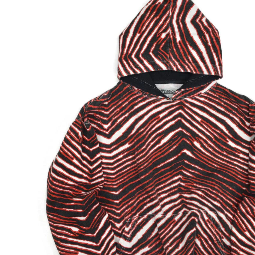 ~90's ZUBAZ NFL Zebra Print Sweat Hoodie ... M