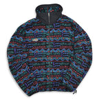 90's Columbia Native Pattern Fleece Jacket, Made in USA... L