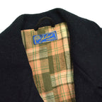 ~40's Julmor Black Wool Double Breasted Coat...