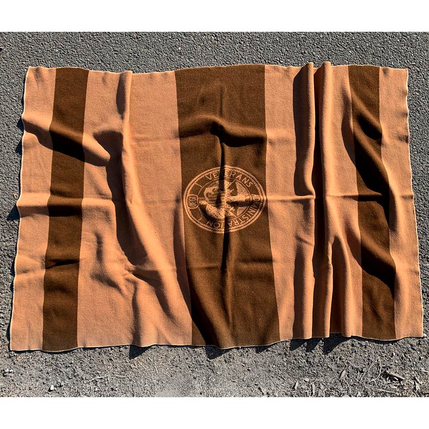 Circa 1930's MILITARY VETERANS ADMINISTRATION 1930 WOOL BLANKET...