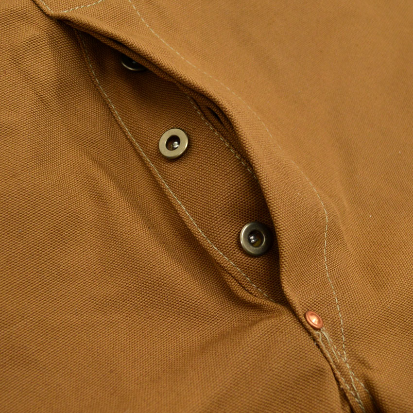 1970's DEADSTOCK CARHARTT BROWN DUCK DOUBLE KNEE OVERALL... W36 L28