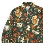 1980's BANANA REPUBLIC SAFARI & TRAVEL DOG PRINT SHIRT ... M