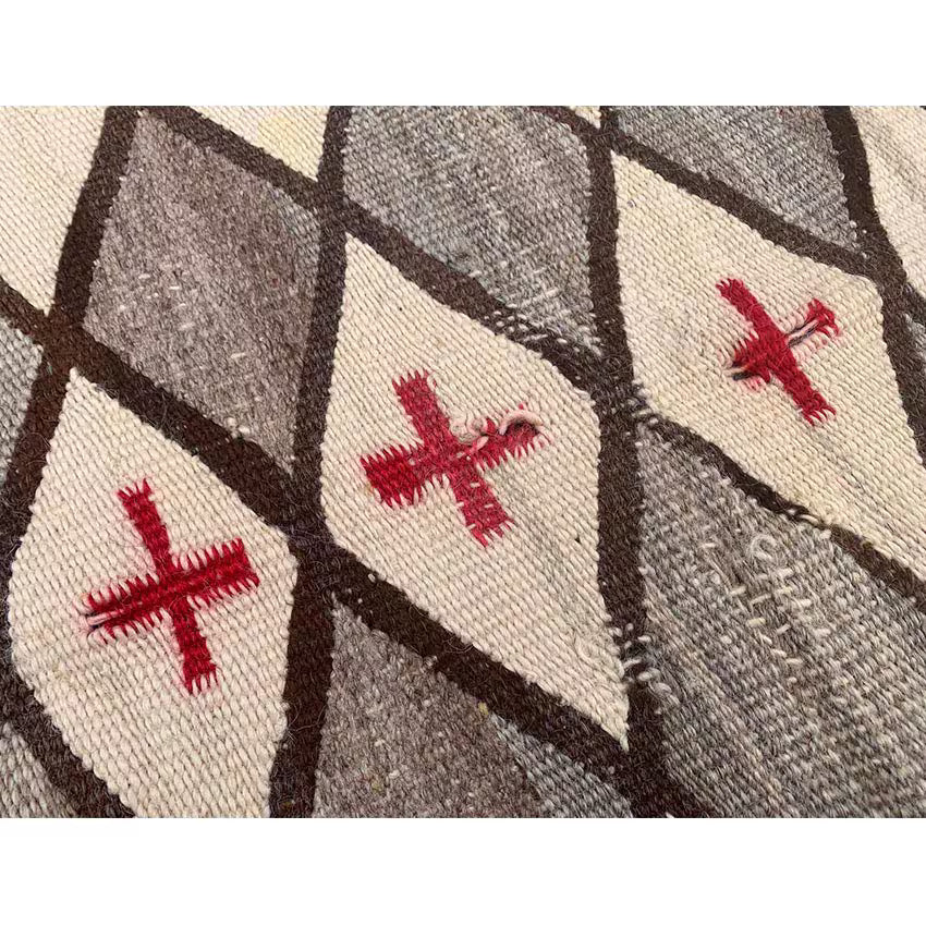 c.1920's Navajo Rug Diamond Cross Pattern...