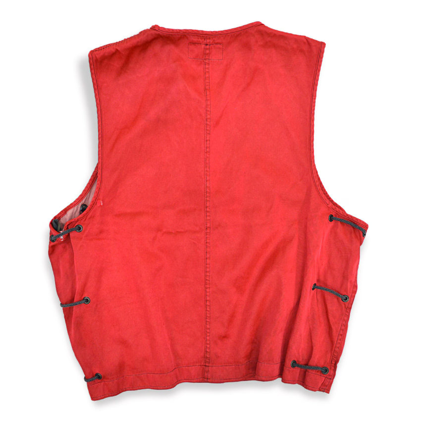 1960's USNAVY FLIGHT DECK CREW VEST RED...L/XL