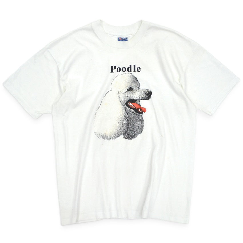 1980's Hanes BEEFY-T Poodle Dog Print T-shirt ... XL