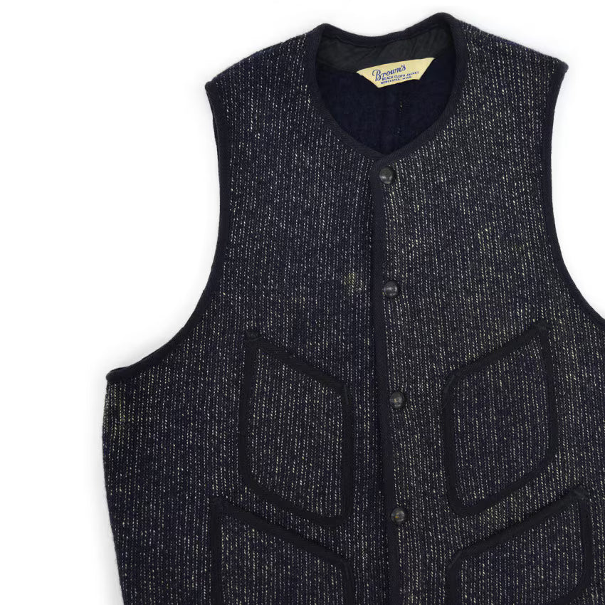 1950's BROWN'S BEACH VEST NAVY ... Fits like 36