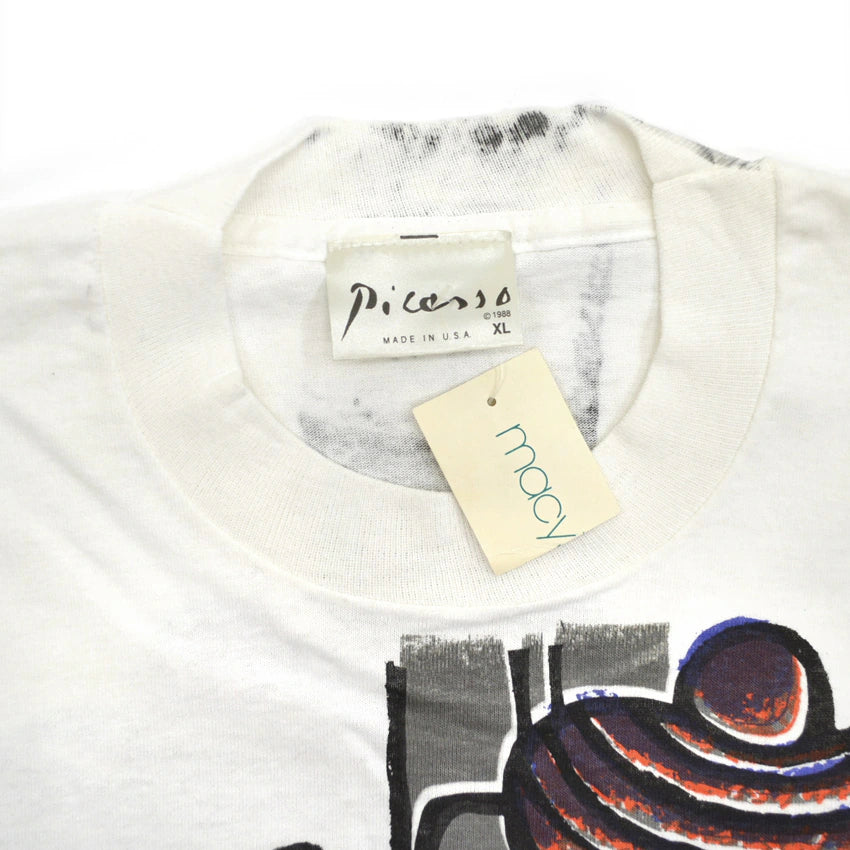 1980s Deadstock Picasso "Woman Sitting in Front of a Window" All Over Print T-shirt... XL