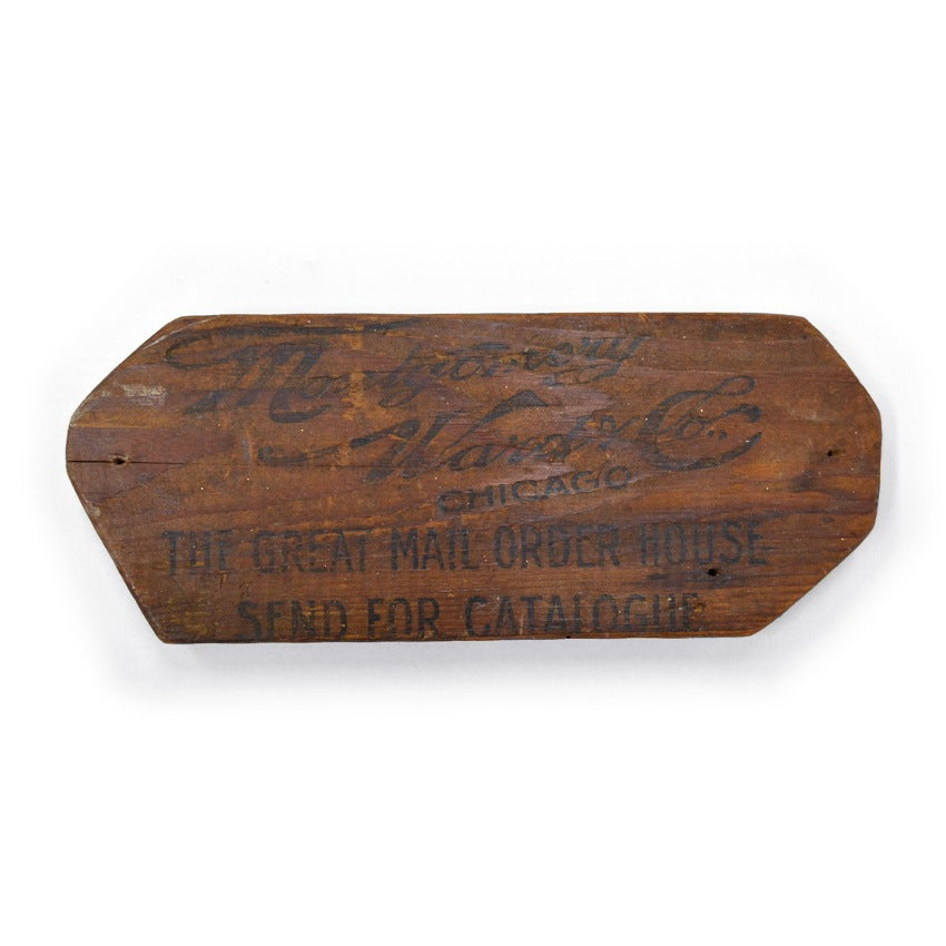 Circa ~1920's Montgomery Ward & Co. Wooden Sign Board...