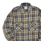 1980's DEADSTOCK FIVE BROTHER LIGHT FLANNEL SHIRT...M