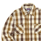 1980's BIGMAC BROWN & WHITE FLANNEL SHIRT...L