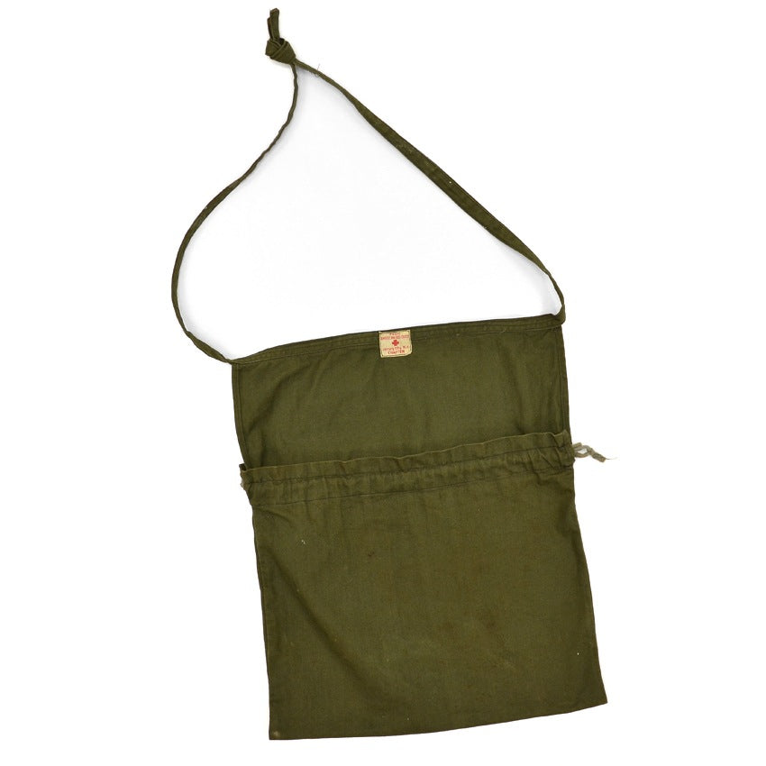 ~40's AMERICAN RED CROSS WW2 HBT APRON BAG...
