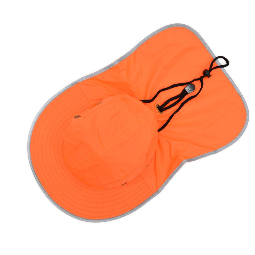 ORANGE SUNSHIELD HAT...