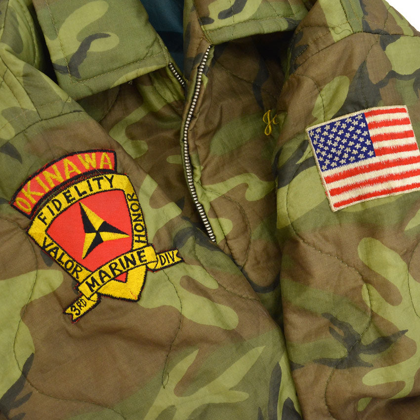 1960's~ USMC VIETNAM WAR EMBROIDERY TOUR JACKET...