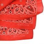 DEADSTOCK WAMCRAFT BANDANA RED PAISLEY ... Set of 3
