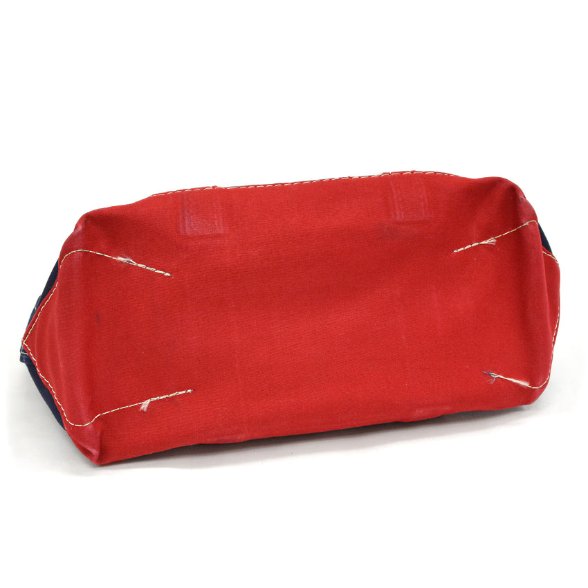 1980's LLBEAN DELUXE BOAT AND TOTE NAVY & RED MINT... LARGE