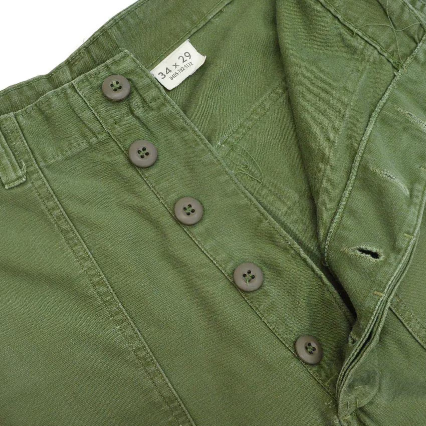 1960's USARMY COTTON SATEEN OG-107 BAKER PANTS... W33 L28