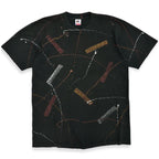 1990's FRUIT OF THE LOOM ABSTRACT PAINT T-SHIRT ... XL
