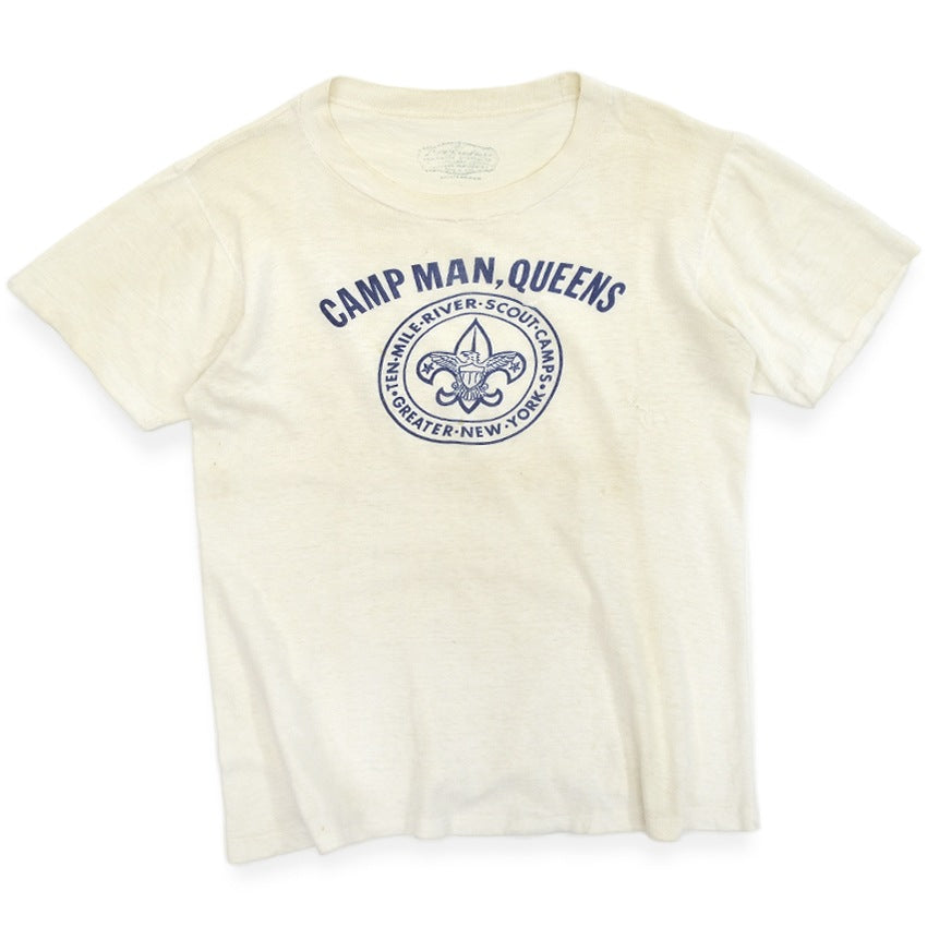 1950's〜 B.S.A. TEN MILE RIVER SCOUT CAMPS T-SHIRT ... M