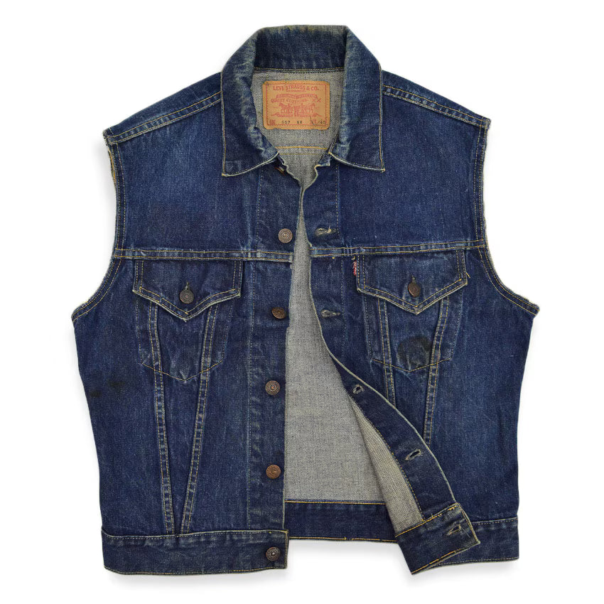 1960's LEVI'S 557XX CUT OFF DENIM VEST... 40