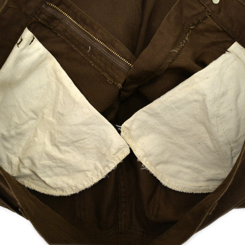1960's LEVI'S 518 BIG-E BROWN Katsuragi COTTON TWILL PANTS ... W33 L33