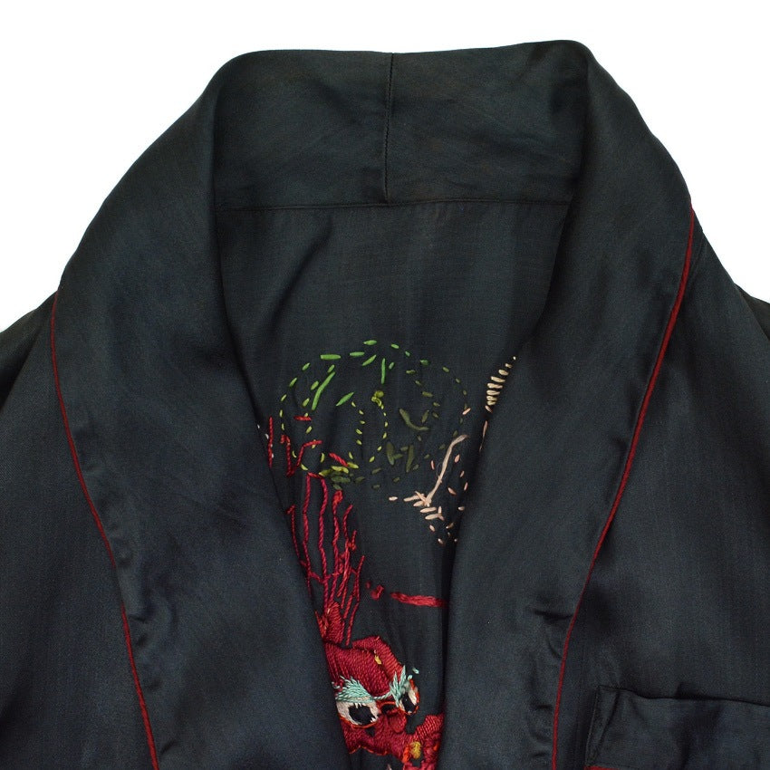 1950's~ JAPAN SOUVENIR EMBROIDERY SUKA GOWN... Fits like L