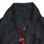 1950's~ JAPAN SOUVENIR EMBROIDERY SUKA GOWN... Fits like L