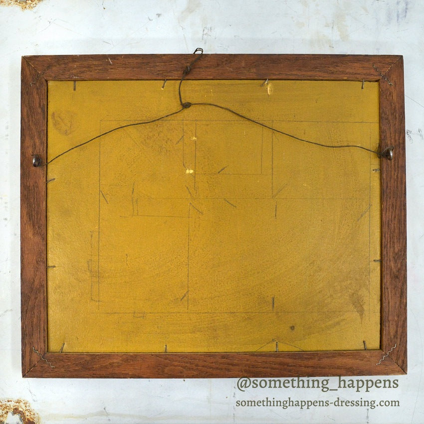 OLD WORKERS PHOTOGRAPH 1925. WOOD FRAMED ... 36cm×30cm