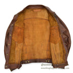 1960's~ SUPERIOR BROWN LEATHER JACKET TYPE 3RD... Fits like 40