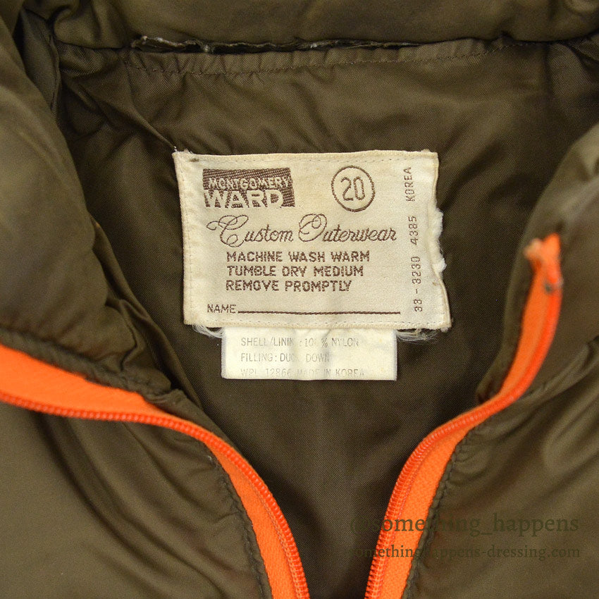1980's MONTGOMERY WARD DUCK FEATHER DOWN JACKET...
