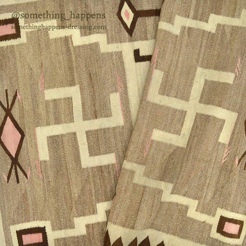 c.1920's J.B.MOORE SWASTIKA CRYSTAL STORM PATTERN NAVAJO RUG... 171cm×91cm