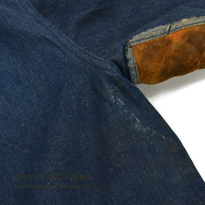 1940's U.S.NAVY WW2 SHAWL COLLAR DENIM JACKET SHOOTING CUSTOMIZED ... 42