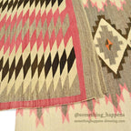 c.1930's NAVAJO RUG STEPPED DIAMONDS PATTERN... 194cm×103cm