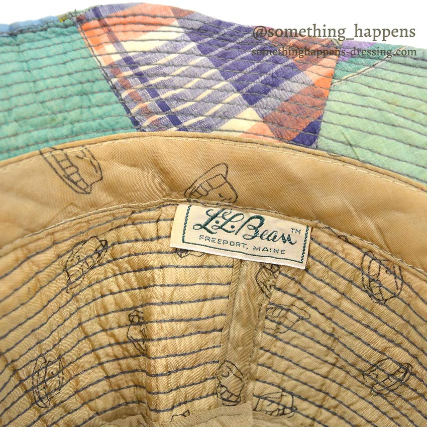 1970's LLBEAN MADRAS CHECK PATCHWORK HAT...L