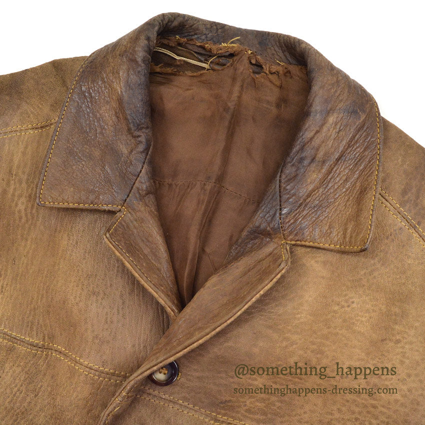 〜1970's BROWN LEATHER JACKET ...
