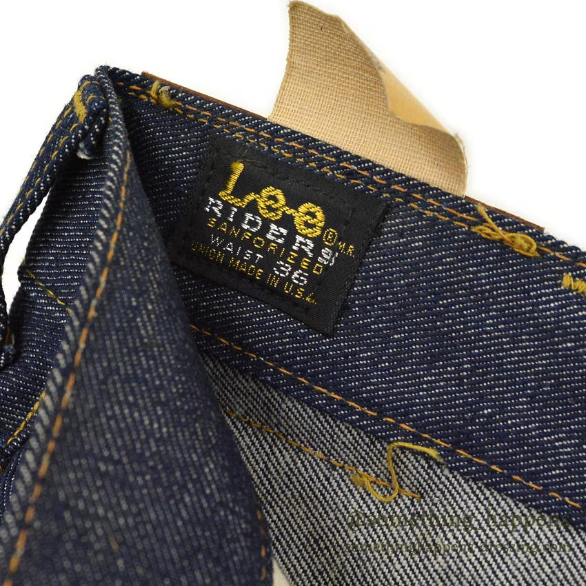 1960's DEADSTOCK Lee 101Z DENIM PANTS SELVEDGE... W36/L34