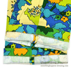 1960's~ DEADSTOCK PENNEYS FLOWER PATTERN ALL COTTON PANTS... W34/L32