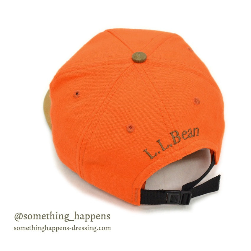 1990's LLBEAN HUNTER ORANGE COTTON CAP...