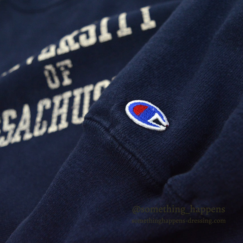 1980's CHAMPION UNIVERSITY OF MASSACHUSETTS REVERSE WEAVE SWEAT SHIRT ... L