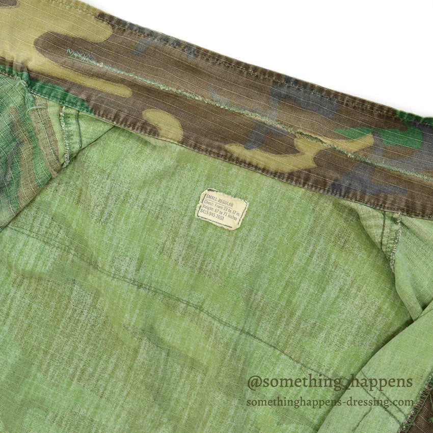1960's USARMY ERDL JUNGLE FATIGUE JACKET MIX LEAF... SR