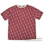 1960's~ DEADSTOCK ELY&WALKER LEISURE KNITS JACQUARD T-SHIRT RED... L